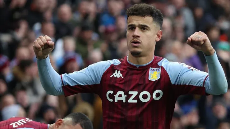 Philippe Coutinho, jogando pelo Aston Villa. O meia está na mira do Vasco.