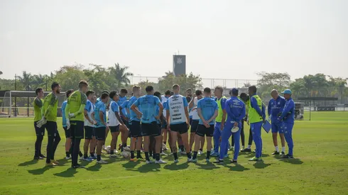 Elenco do Grêmio segue treinado no CT Joaquim Grava. Foto: Eduardo Muniz/ Grêmio FBPA
