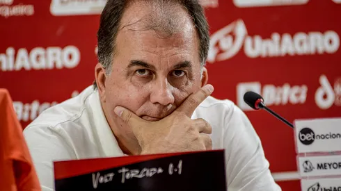 Foto: Victor Ferreira/EC Vitória – Presidente do Vitória em entrevista coletiva.