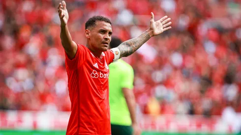 Alan Patrick jogador do Internacional comemora seu gol durante partida contra o Ypiranga no estadio Beira-Rio pelo campeonato Gaucho 2024. Atleta ganhou elogios durante programa esportivo