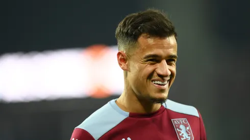 Coutinho durante confronto contra o Manchester United na Premier League.