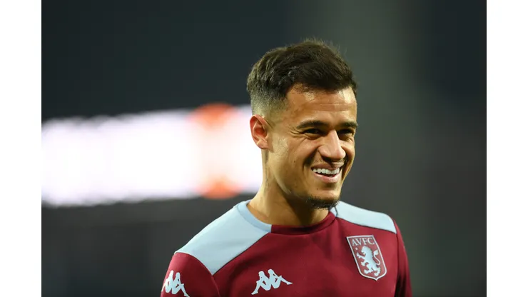 Coutinho durante confronto contra o Manchester United na Premier League.