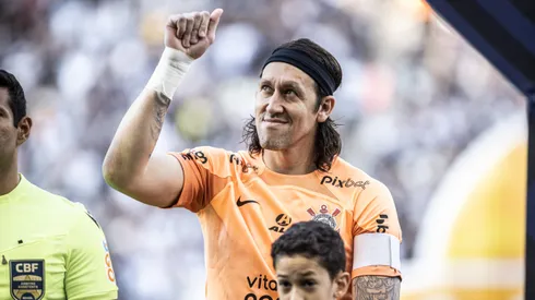 Cassio jogador do Corinthians durante partida contra o Sao Paulo no estadio Arena Corinthians pelo campeonato BRASILEIRO A 2023. Goleiro está saindo e terá despedida