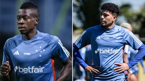 Fotos: Gustavo Aleixo/Cruzeiro – Palacios e Machado durante treinamento do Cruzeiro.