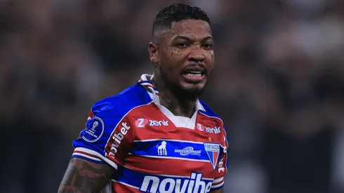 Marinho jogador do Fortaleza durante partida contra o Corinthians no estadio Arena Corinthians pelo campeonato Copa Sul-Americana 2023. Ettore Chiereguini/AGIF