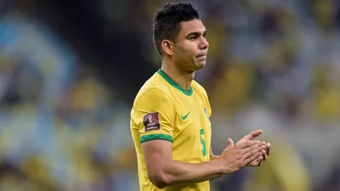 Casemiro jogador do Brasil comemora vitoria ao final da partida contra o Chile no estadio Maracana pelo campeonato Eliminatorias Copa do Mundo 2022. Atleta ficou bravo ao ser barrado da Copa América.