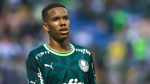 Estevão jogador do Palmeiras durante partida contra o Sport no estádio Arena Barueri pelo campeonato Copa São Paulo 2024.