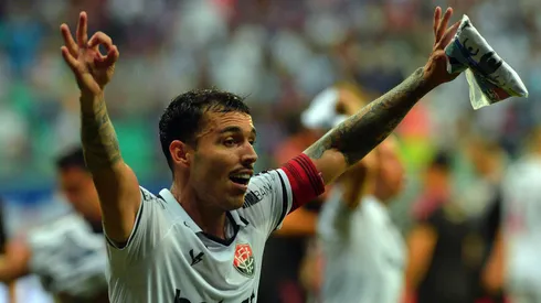 Zeca, jogador do Vitoria durante partida contra o Bahia no estadio Arena Fonte Nova pelo campeonato Baiano 2024. Walmir Cirne/AGIF