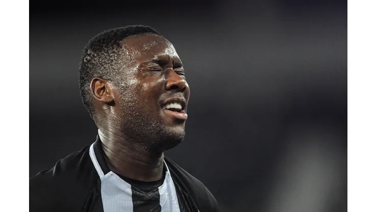 Patrick de Paula jogador do Botafogo comemora seu gol durante partida contra o Ceilandia no estadio Engenhao pelo campeonato Copa do Brasil 2022. Atleta foi criticado pela torcida. Foto: Thiago Ribeiro/AGIF