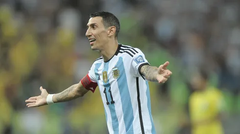 Jogador Di Maria da Argentina em foto de arquivo de 21 de Novembro de 2023 durante partida contra Brasil no estadio Maracana pelo campeonato Eliminatorias Copa Do Mundo 2026. Meia é sondado pelo Internacional. Foto: Jhony Pinho /AGIF