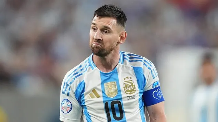 Lionel Messi atuando pela Seleção Argentina em 2024