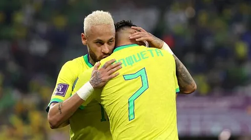 Neymar e Lucas Paquetá pela Seleção Brasileira na Copa do Mundo em 2022
