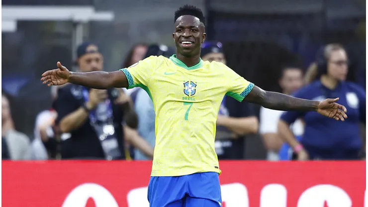Vinicius Júnior durante confronto contra a Costa Rica na Copa América de 2024.
