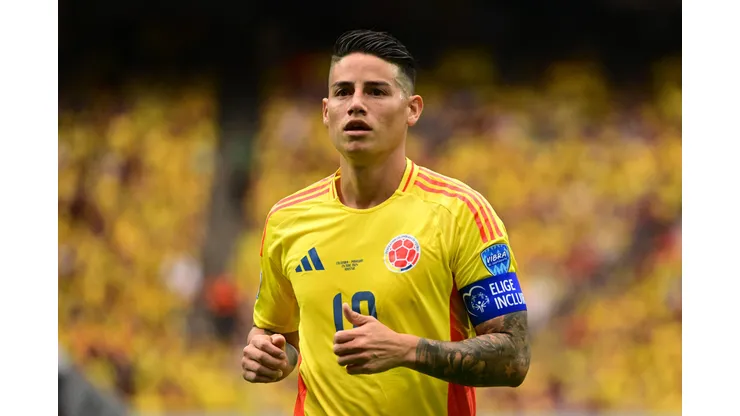 James Rodríguez durante confronto contra a Seleção do Paraguai na Copa América de 2024.