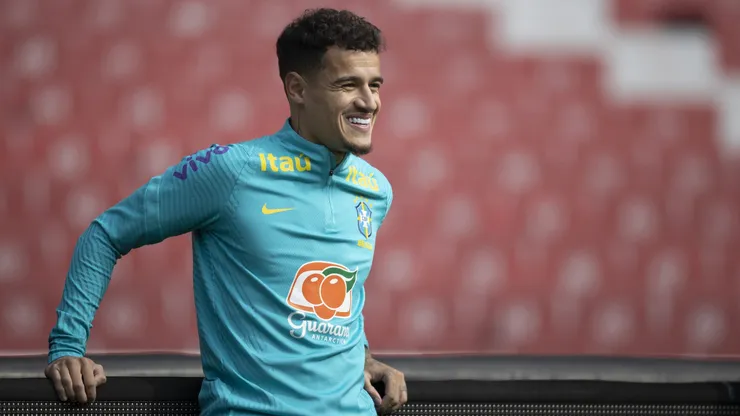 Treino da Seleção Brasileira no Estádio da LDU em Quito. Philippe Coutinho.