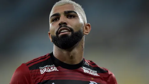 Gabigol jogador do Flamengo comemora seu gol durante partida contra o Madureira no estadio Maracana pelo campeonato Carioca 2019. Atacante pode fechar com o Palmeiras.