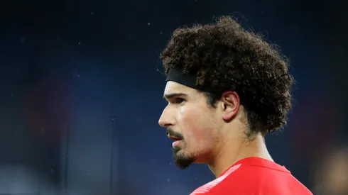 Andre Ramalho of PSV Eindhoven looks on prior to the UEFA Conference League Quarter Final Leg One match between Leicester City and PSV Eindhoven at on April 07, 2022 in Leicester, England.