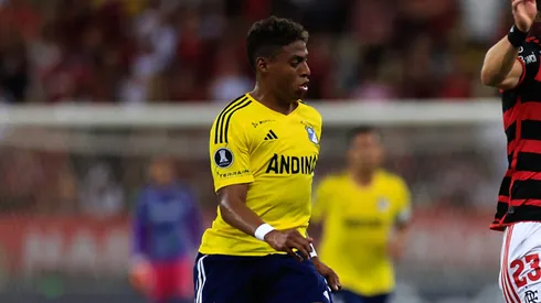 Emerson Rodríguez durante partida do Millonarios contra o Flamengo