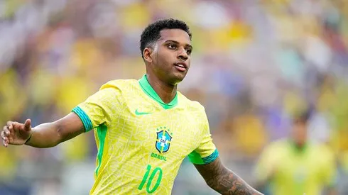 Rodrygo atuando pela Seleção Brasileira
