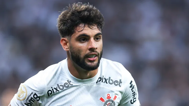 Yuri Alberto jogador do Corinthians durante partida contra o Cruzeiro no estadio Arena Corinthians pelo campeonato BRASILEIRO A 2023.
