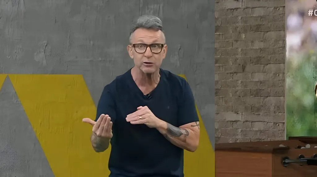 Neto durante programa ‘Os Donos da Bola’. Foto: Reprodução/ Band TV