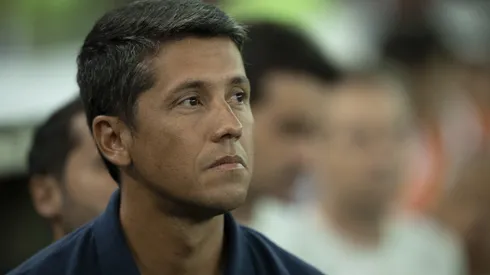 Carpini, ainda no São Paulo, durante confronto contra o Flamengo no Brasileirão de 2024.