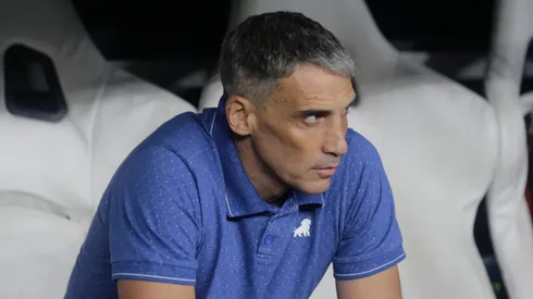 Vojvoda tecnico do Fortaleza durante partida contra o Sportivo Trinidense no estadio Arena Castelao pelo campeonato Copa Sul-Americana 2024. Lucas Emanuel/AGIF