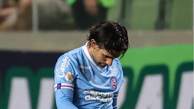 Acevedo jogador do Bahia lamenta derrota ao final da partida contra o America-MG no estadio Independencia pelo campeonato Brasileiro A 2023.