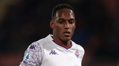 Yerry Mina, atuando na Fiorentina em 2023