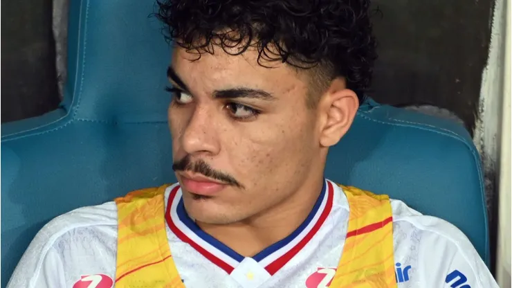 Kauan, jogador do Fortaleza durante partida contra o Bahia na Arena Fonte Nova pelo campeonato Brasileiro A 2024.