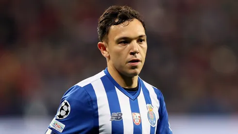 LEVERKUSEN, GERMANY – OCTOBER 12: Pepê of FC Porto looks on during the UEFA Champions League group B match between Bayer 04 Leverkusen and FC Porto at BayArena on October 12, 2022 in Leverkusen, Germany. (Photo by Martin Rose/Getty Images)