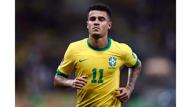 Philippe Coutinho atuando pelo Brasil nas eliminatórias da Copa do mundo de 2022
