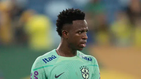 Vini Jr durante treinamento da Seleção Brasileira em 2023.