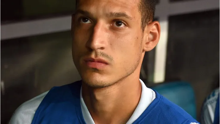 Gabriel Xavier, jogador do Bahia durante partida contra o Santos na Arena Fonte Nova pelo campeonato Brasileiro A 2023.