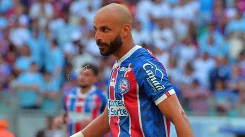Thaciano, jogador do Bahia durante partida contra o Sport no estadio Arena Fonte Nova pelo campeonato Copa Do Nordeste 2024. Walmir Cirne/AGIF