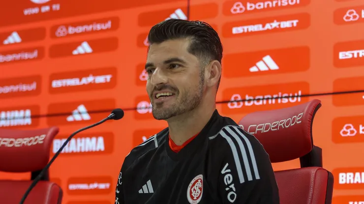 Apresentação do goleiro Fabrício. Foto: Ricardo Duarte/Internacional