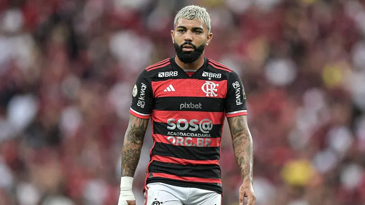 Gabigol durante confronto contra o Corinthians no Campeonato Brasileiro.