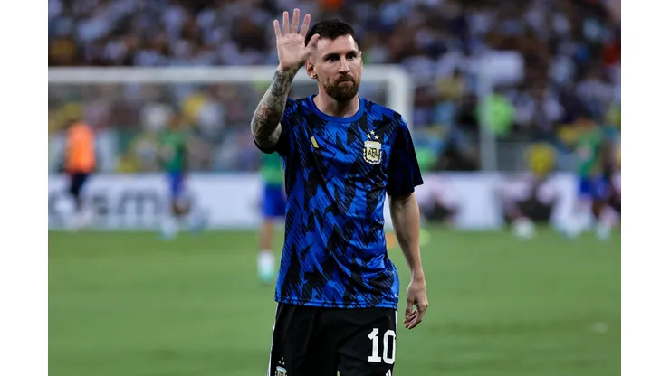 Lionel Messi jogador da Argentina em foto de arquivo de 21 de Novembro de 2023 durante aquecimento antes da partida contra o Brasil no estadio Maracana pelo campeonato Eliminatorias Copa Do Mundo 2026
