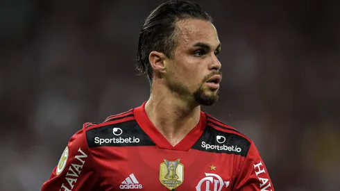 Michael jogador do Flamengo durante partida contra o Corinthians no estadio Maracana pelo campeonato Brasileiro A 2021. Ponta foi pedido por Ceni
