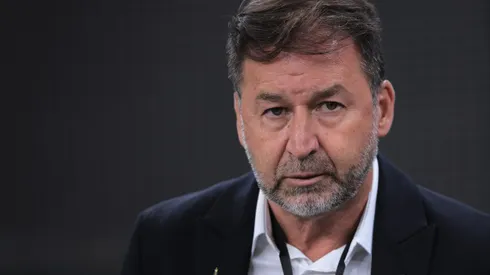 Augusto Melo presidente do Corinthians durante partida contra o Gremio no estadio Arena Corinthians pelo campeonato Brasileiro A 2024