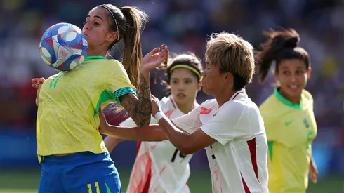 Seleção Feminina sofreu gols nos minutos finais – Foto: Michael Steele/Getty Images