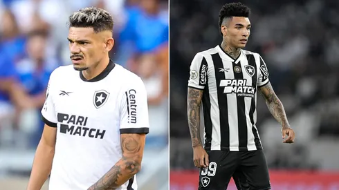 Foto 1: Gilson Lobo/AGIF / Foto 2: Thiago Ribeiro/AGIF – Igor Jesus e Tiquinho em campo pelo Botafogo.
