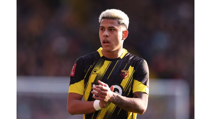 Matheus Martins durante confronto contra o Southampton na FA Cup temporada 2023/24.