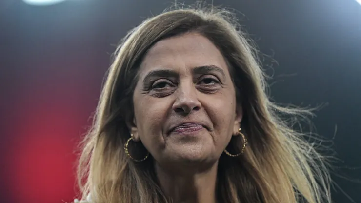 Leila Pereira presidente do Palmeiras antes da partida contra o Fluminense pelo campeonato Brasileiro A 2024. Foto: Thiago Ribeiro/AGIF