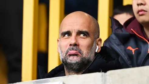 Guardiola durante confronto contra o Wolverhampton na Premier League 2023/24.