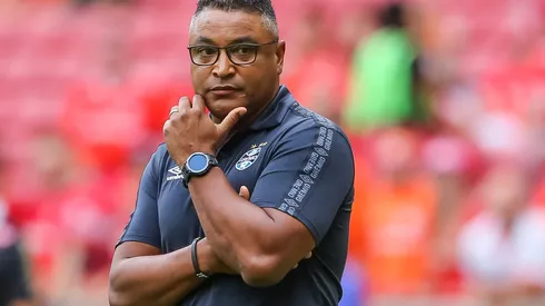 Roger Machado, quando treinava o Grêmio.