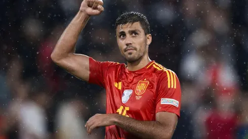 Rodri comemora vitória da Espanha (Nicolò Campo / Alamy Stock Photo)