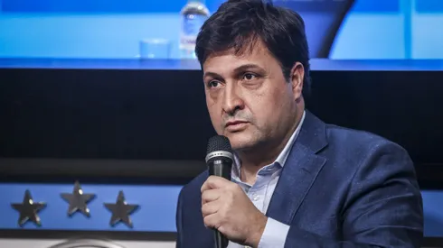Alberto Guerra presidente do Gremio durante em coletiva de imprensa realizada no Arena do Gremio.