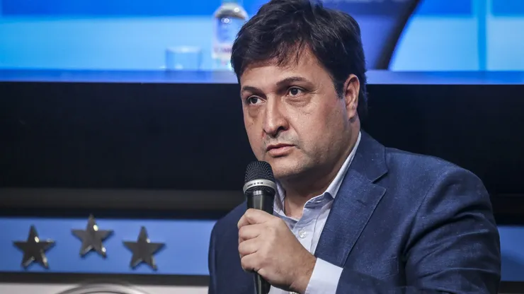 Alberto Guerra presidente do Gremio durante em coletiva de imprensa realizada no Arena do Gremio.