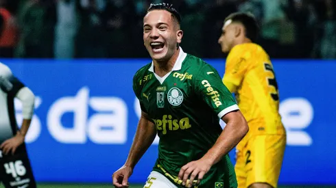 Fabinho, do Palmeiras, comemora gol sobre o rival Corinthians (Zuma Press / Alamy Stock Photo)